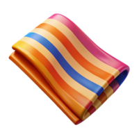 picturesque peaceful elegant Beach towel with a stripepattern, bright colors, soft lighting, spreaout flat, isolateon transparent background,high-resolution product photography sharp png