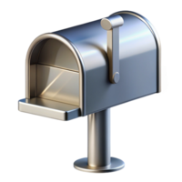intense sumptuous Modern mailbox, brushealuminum, minimalist design, soft lighting, render, isolateon transparent background,high-resolution product photography precision png