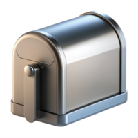 fascinating vintage Modern mailbox, brushealuminum, minimalist design, soft lighting, render, isolateon transparent background,high-resolution product photography masterfully captured png