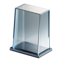 dynamic serene Single glass pane, clear, reflective surface, studio lighting, front view, render, isolateon transparent background,high-resolution product photography original png