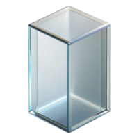 enchanting quintessential Single glass pane, clear, reflective surface, studio lighting, front view, render, isolateon transparent background,high-resolution product photography png