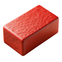 radiant exemplary Brick, reclay, rough texture, studio lighting, render, isolateon transparent background,high-resolution product photography png