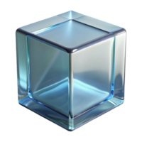 breathtaking standout Glass block, clear, texturesurface, soft lighting, front view, render, with transparent background,high-resolution product photography png