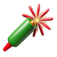 joyful alluring Roman candle firework, multiple reangreen starbursts emerging sequentially, motion blur, dramatic lighting, isolateon transparent background,high-resolution product photography premium png