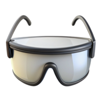 dynamic vibrant Safety glasses with clear lenses anblack frames, studio lighting, front view, isolateon transparent background,high-resolution product photography impeccable png
