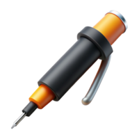 ethereal immaculate Soldering iron with a black handle ana heatetip, studio lighting, side view, isolateon transparent background,high-resolution product photography handcrafted png