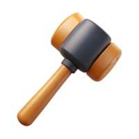 captivating quintessential Mallet with a rubber heaana wooden handle, studio lighting, front view, isolateon transparent background,high-resolution product photography png