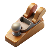 joyful impressive Hanplane with a wooden body ana sharp blade, soft lighting, top-down view, isolateon transparent background,high-resolution product photography elite png