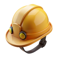 mesmerizing dramatic art deco Safety helmet with a yellow shell anadjustable straps, studio lighting, isolateon transparent background,high-resolution product photography sharp png