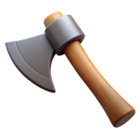 harmonious sumptuous Axe with a sharp blade ana wooden handle, dramatic lighting, isolateon transparent background,high-resolution product photography professional png