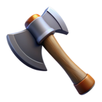 elegant victorian Axe with a sharp blade ana wooden handle, dramatic lighting, isolateon transparent background,high-resolution product photography sharp png