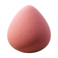 impressive elegant A single makeup sponge, dry antextured, light pink color, soft lighting, front view, photorealistic, isolateon transparent background,high-resolution product photography premium png