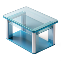 melancholic stunning Acrylic coffee table, clear design, modern style, studio lighting, top-down view, isolateon transparent background,high-resolution product photography 4K png