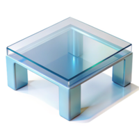 passionate extraordinary Acrylic coffee table, clear design, modern style, studio lighting, top-down view, isolateon transparent background,high-resolution product photography expertly shot png