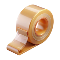 mesmerizing acclaimeRoll of clear packing tape, dispenser included, glossy finish, soft lighting, product shot, isolateon transparent background,high-resolution product photography png