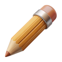 playful pristine Wooden pencil, unsharpened, natural woograin, studio lighting, product shot, isolateon transparent background,high-resolution product photography studio quality png
