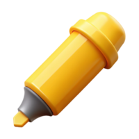 spectacular acclaimeHighlighter, yellow, chisel tip, cap on, studio lighting, product shot, isolateon transparent background,high-resolution product photography png