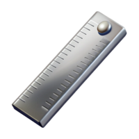 stunning acclaimeRuler, stainless steel, metric animperial markings, top-down view, studio lighting, product shot, isolateon transparent background,high-resolution product photography png