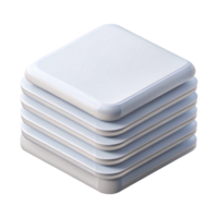 fascinating gothic Stack of white printer paper, neatly aligned, side view, studio lighting, product shot, isolateon transparent background,high-resolution product photography original png