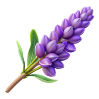unparalleleretro Branch of lavender flowers, purple blossoms, detailetexture, studio lighting, product shot, isolateon transparent background,high-resolution product photography luxury png