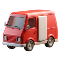 mysterious hypnotic Reanwhite delivery van, open back doors, detaileinterior, glossy finish, studio lighting, rear view, isolateon transparent background,high-resolution product photography precision png