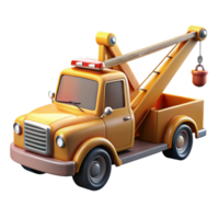 mesmerizing rare Tow truck with extendeboom, flashing lights, detailewinch, glossy finish, studio lighting, isolateon transparent background,high-resolution product photography png
