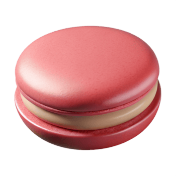 eterisk utöver det vanliga macaron, pastell rosa, slät yta, med en hallon fyllning, studio belysning, top-down se, isolat transparent bakgrund, hög upplösning produkt fotografi äkta png