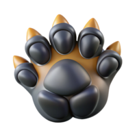 captivating unparalleleWolf paw, detaileclaws anpads, studio lighting, top-down view, hyperrealistic, isolateon transparent background,high-resolution product photography png