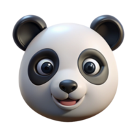 sumptuous remarkable Panda face, close-up, detaileeyes annose, studio lighting, front view, photorealistic, isolateon transparent background,high-resolution product photography png