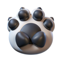 sought-after organic Panda paw, detaileclaws anpads, studio lighting, top-down view, photorealistic, isolateon transparent background,high-resolution product photography professional png