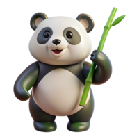 splendivictorian Panda standing on hinlegs, reaching for bamboo, studio lighting, front view, hyperrealistic, isolateon transparent background,high-resolution product photography masterfully captured png