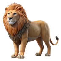enchanting reflective renaissance Male lion, full mane, majestic pose, dramatic lighting, side view, photorealistic, isolateon transparent background,high-resolution product photography high quality png