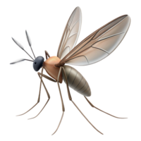unparallelefuturistic Mosquito with delicate legs, thin proboscis, translucent wings, studio lighting, side view, minimalist, with transparent background,high-resolution product photography refined png