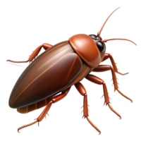 stunning reflective modern Cockroach with glossy brown exoskeleton, detaileantennae, long legs, dramatic lighting, minimalist, with transparent background,high-resolution product photography exclusive png