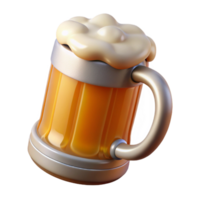 harmonious spectacular Beer mug, large anheavy, frosteglass with handle, dramatic lighting, isolateon transparent background,high-resolution product photography elite png