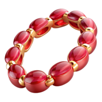 striking nordic Ruby bracelet, oval rubies linkewith golchain, sparkling finish, soft lighting, product shot, isolateon transparent background,high-resolution product photography original png