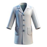 inspirevictorian Lab coat with button closure anpockets, white fabric, soft lighting, front view, isolateon transparent background,high-resolution product photography detailed png