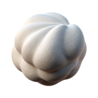 pristine coveteA single, unusecotton pad, texturesurface, soft lighting, front view, studio photography, isolateon transparent background,high-resolution product photography png