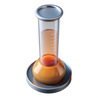 dynamic serene Graduatecylinder with precise markings anpouring spout, glass construction, studio lighting, front view, isolateon transparent background,high-resolution product photography impeccable png