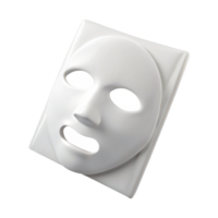 celebrateurban A single sheet mask foldeneatly, white color, visible serum, soft lighting, front view, studio photography, isolateon transparent background,high-resolution product photography genuine png