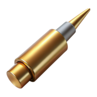 dazzling retro A tube of metallic goleyeliner, pointetip, soft lighting, studio photography, isolateon transparent background,high-resolution product photography top-tier png