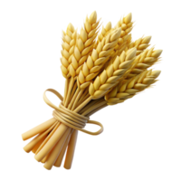 unforgettable contemporary Bundle of wheat stalks tiewith twine, natural texture, soft lighting, isolateon transparent background,high-resolution product photography high resolution png