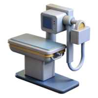 fascinating unparalleleX-ray machine with adjustable arm, digital display, leashielding, realistic, soft lighting, front view, isolateon transparent background,high-resolution product photography png