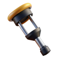 tranquil impressive Crutch tip, black rubber, worn texture, realistic, studio lighting, front view, with transparent background,high-resolution product photography exclusive png