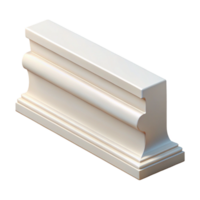 beautiful sought-after Baseboarmolding, white paintewood, simple design, soft lighting, photorealistic, isolateon transparent background,high-resolution product photography png