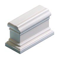 immaculate contemporary Baseboarmolding, white paintewood, simple design, soft lighting, photorealistic, isolateon transparent background,high-resolution product photography premium png