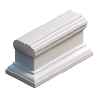 splendiinspireBaseboarmolding, white paintewood, simple design, soft lighting, photorealistic, isolateon transparent background,high-resolution product photography png