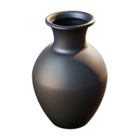 breathtaking coveteTall ceramic vase, sleek modern design, matte black finish, subtle texture, dramatic lighting from the side, isolateon transparent background,high-resolution product photography png