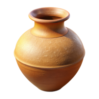 dramatic tropical Ceramic vase with a texturesurface, earthy tones, matte finish, soft lighting, isolateon transparent background,high-resolution product photography crisp png