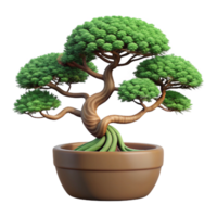 glorious iconic Bonsai tree with wire-trainebranches, detailebark texture, studio lighting, top-down view, isolateon transparent background,high-resolution product photography png